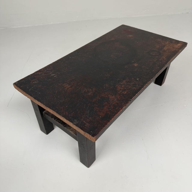 Low Japanese Minimalist Mingei Writing Table, 1910s For Sale - Image 6 of 11