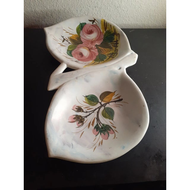 Ceramic 1980s Hand-Painted Divided Platter, Made in Italy For Sale - Image 7 of 7