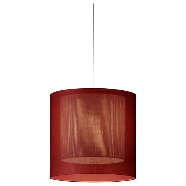 Not Yet Made - Made To Order Red and Grey Moaré MS Pendant Lamp by Antoni Arola For Sale - Image 5 of 5