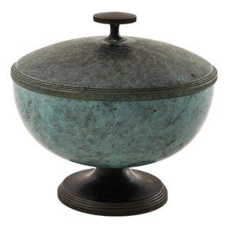 Art Deco Bonbonjaire in Bronze attributed to Nils Fougstedt, 1930s For Sale