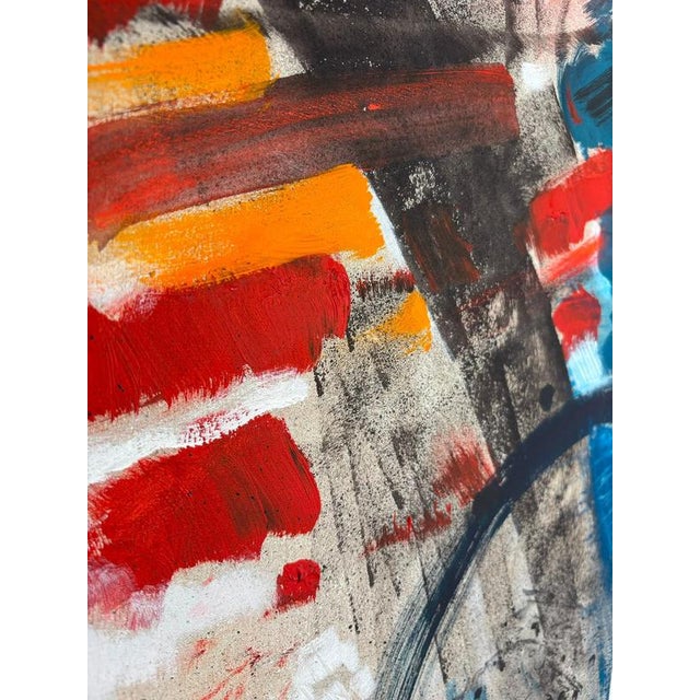 Isa Di Battista Gorini, Abstract Composition, 1990s, Painting on Canvas For Sale - Image 4 of 5