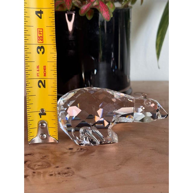 Glass Vintage Swarovski Crystal Polar Bear Figurine For Sale - Image 7 of 9