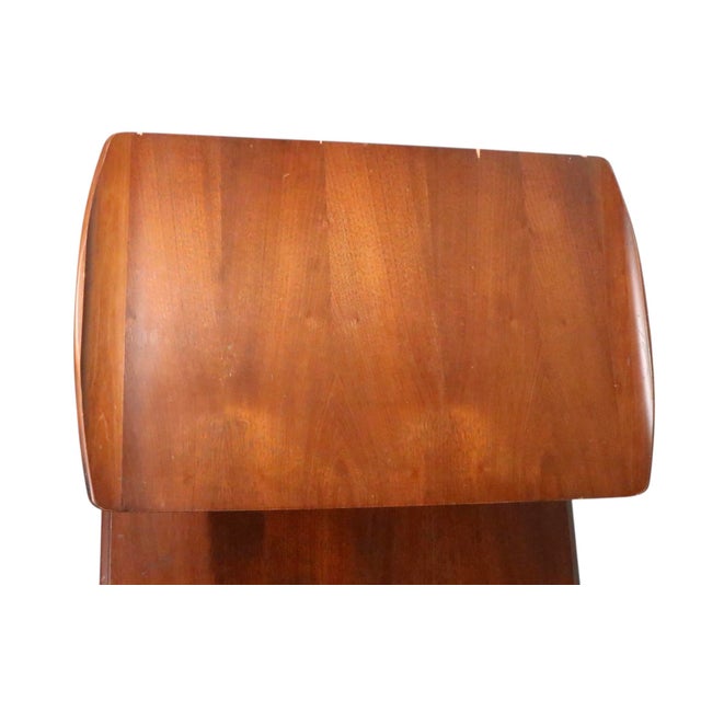 Brown Mid Century Step End Table Bassett Artisan C 1950/60's For Sale - Image 8 of 10