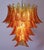 Italian Chandeliers with Leaves in the style of Barovier & Toso, Set of 2 For Sale - Image 9 of 17