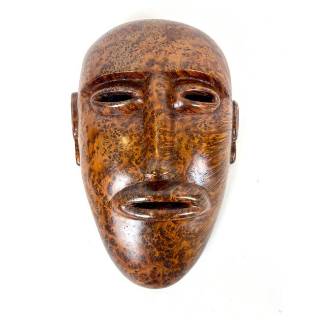 Folk Art Carved Wooden Mask, 20th Century For Sale - Image 3 of 17