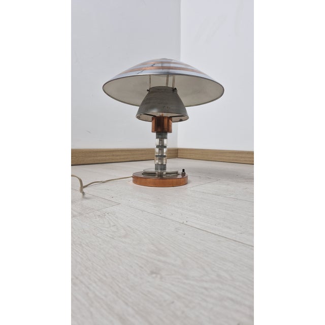 Table Lamp in Copper and Aluminum from Philips, 1950s, in Very Good conditions. Designed 1950 to 1959 I have official...