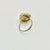 1940s 1940s Vintage Boho Chic Art Deco Hollywood Regency Mother of Pearl & Sterling Cocktail Ring, Size 8.5 For Sale - Image 5 of 11