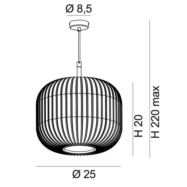 Italian 21st Century Akari Pendant by Fabio Ltd For Sale - Image 3 of 4