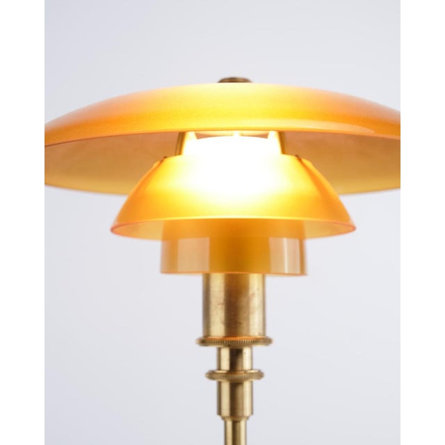 Model PH 2/1 Table Lamp in Brass with Amber Shades by Poul Henningsen for Louis Poulsen, 2017 For Sale - Image 3 of 11