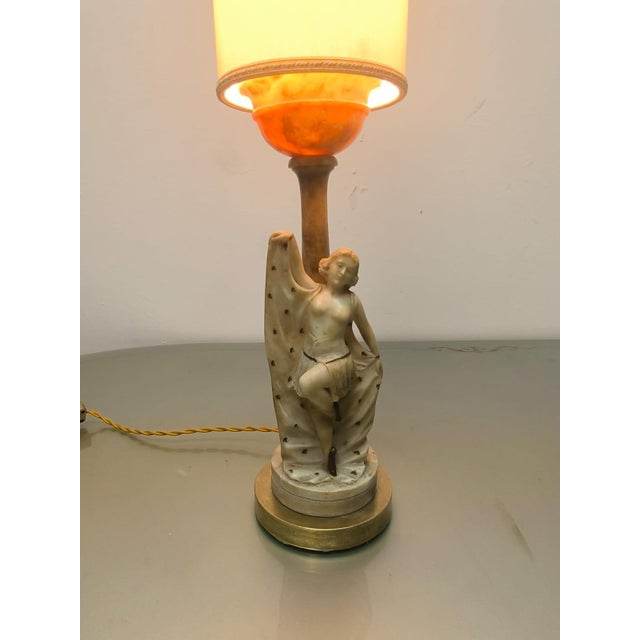 Vintage Structure with Lampshade, 1940s, in Very Good conditions. Designed 1920 to 1949 European Plug (up to 250V).The...