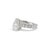 Modern 10k White Gold Igi 4.26ctw Pear Shape Lab Grown Diamond Halo Pave Engagement Ring, Size 7.25 For Sale - Image 3 of 8