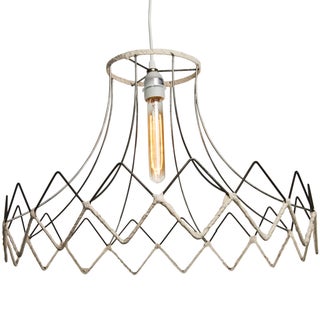 Vintage Lampshade Frame Pendant Light For Sale