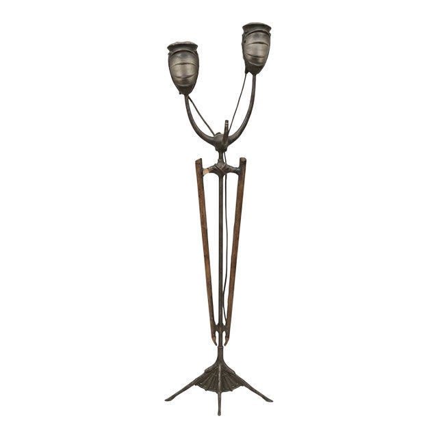 Monumental Hollywood Studio Torch Sculpture Attributed to Tim Burton's Planet of the Apes Brutalist Syle For Sale