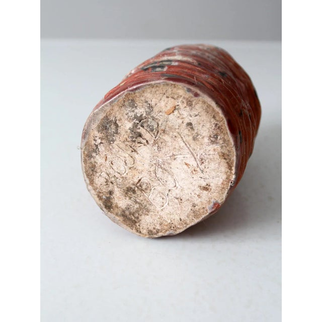 Orange Vintage Free Form Art Vase For Sale - Image 8 of 11