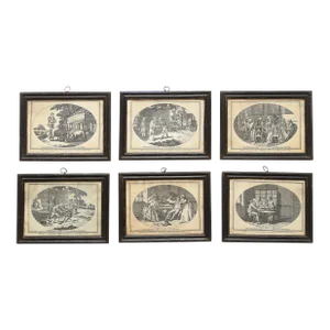 18th Century A Set of Six George III Engravings Depicting Scenes of the Prodigal Son