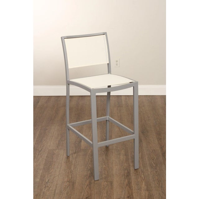 Contemporary Janus et Cie 'Koko II' Set of Four Aluminum and Mesh Barstools For Sale - Image 3 of 12