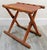1940s Vintage Danish Modern "Guldhøj" Teak Cognac Leather Folding Stool Poul Hundevad For Sale - Image 5 of 9