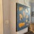 Textile John Frates “Blue and Yellow” Abstract, Mid Century Modern, 36x36x1 1/2 In. Coa With an Invoice, #1705 For Sale - Image 7 of 8