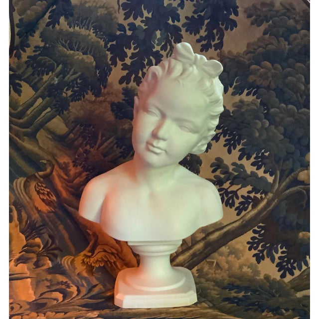 White Magnificent 19th Century French Neoclassical Porcelain Bust For Sale - Image 8 of 12