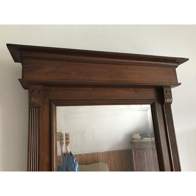 Wood Wooden Eclectic Mirror in Walnut Veneer, 1920s For Sale - Image 7 of 17