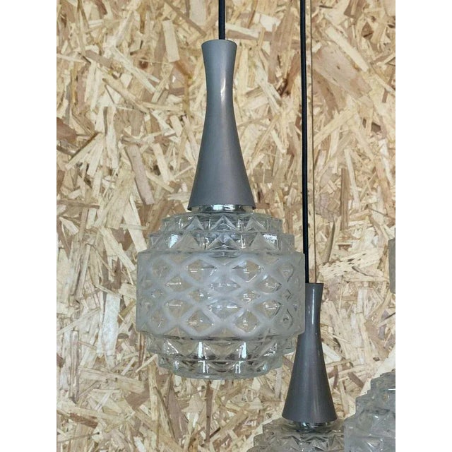 Mid-Century Space Age Cascading Pendant Lamp in Glass, 1970s For Sale - Image 9 of 13