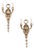 Mid 20th Century English Silver Plated Two-Light Wall Sconces with Foliage - Pair For Sale