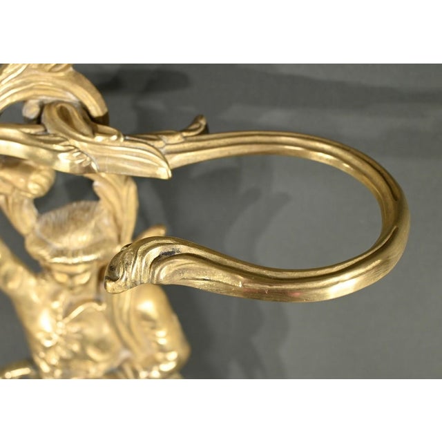 Gold Vintage Brass Umbrella Stand, 1940s For Sale - Image 8 of 18