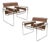 Pair of Marcel Breuer for Knoll Original Cognac Leather Wassily Chairs For Sale