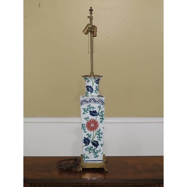High Vintage Porcelain Oriental Vase Lamp Chairish