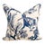 A beautifully tailored of chinoiserie-style accent pillow featuring an elegant bird and floral motif in layered blue tones...