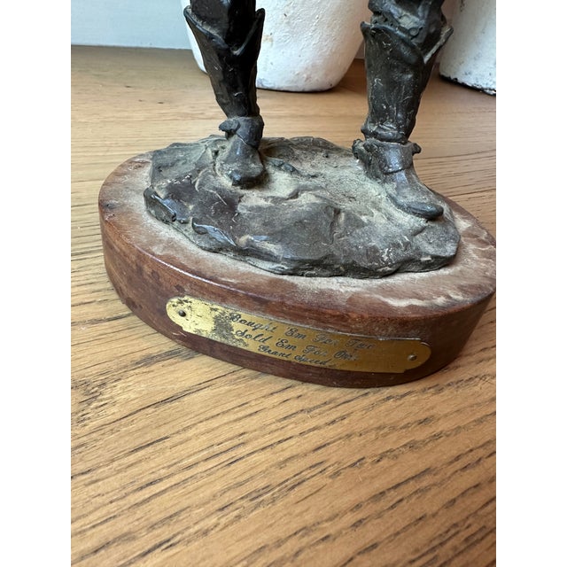 Grant Speed 1975 Bought 'Em for Two, Sold 'Em for One Bronze Statue For Sale - Image 14 of 15
