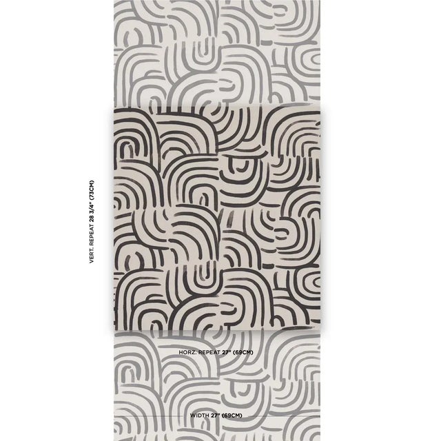 New Beat, designed by Backdrop, is a mid-scale multidirectional wallpaper design composed of painterly concentric arches....