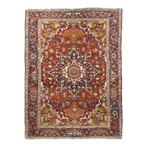 Antique Red Heriz Serapi Rug 4'10'' x 6'9''