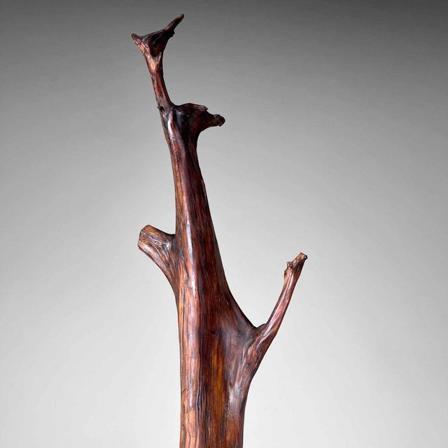 Japanese wooden tree decoration. Whimsically shaped wood mounted on a pedestal. A unique piece that fits completely within...