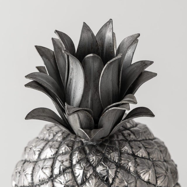 Silver Vintage Silver Plated Pineapple Ice Bucket by Mauro Manetti, 1960 For Sale - Image 8 of 15