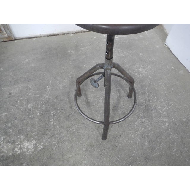 Iron Workshop Stool, 1950s For Sale - Image 6 of 11