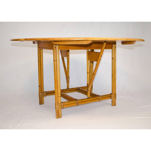 Heywood Wakefield Drop Leaf Round Table Ashcraft Line Chairish