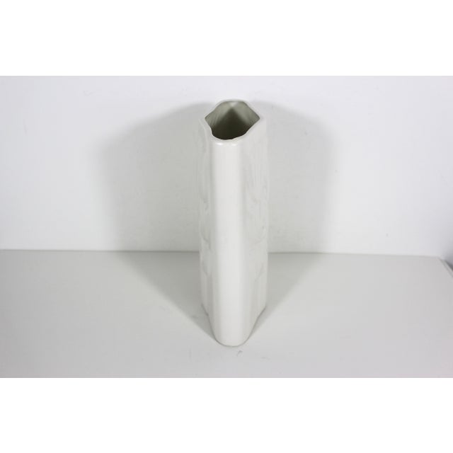 Vintage White Porcelain Tree of Life Pop Art Vase For Sale - Image 6 of 10