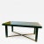 1980s Paolo Gucci Modernist Deep Green Lacquered Wood & Brass X Base Dining Table For Sale - Image 10 of 10