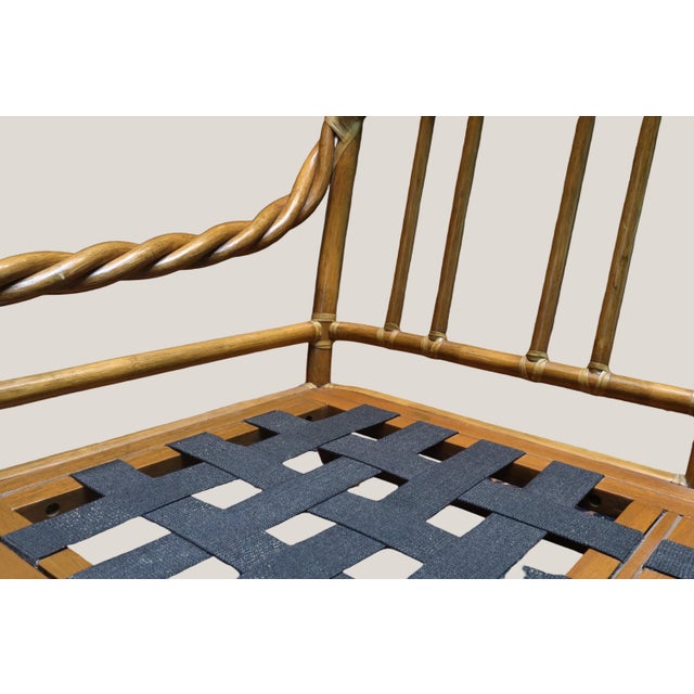 Wood Vintage McGuire Bamboo Twist Couch For Sale - Image 7 of 11