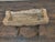 Rustic Mid-Century Wooden Trough Accent Table on Custom Iron Base For Sale - Image 9 of 12