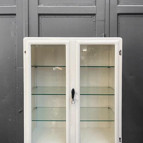 Metal Industrial Cream Lacquered Metal Cabinet, 1950s For Sale - Image 7 of 18