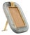 Murano Glass and Brass Picture Frame in Smoke Grey Fumé Torchon from Barovier & Toso For Sale