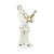 Vintage pierrot statue with lute or mandolin, the statue is made of glazed ceramic, unmarked or unsigned, France, second...