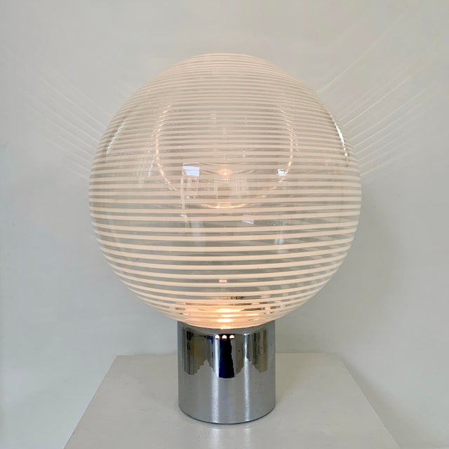 Vintage Corba Glass Table Lamp by Gino Vistosi for Vistosi, 1960s For Sale - Image 6 of 18