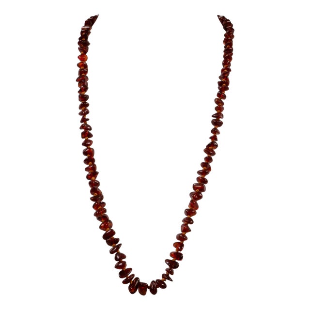 Vintage Gemstone Amber Necklace, 1960s For Sale