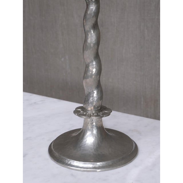 Hammered Tin Model 6891 Table Lamp by Harald Notini, for Böhlmarks, Sweden, 1920s For Sale - Image 4 of 17