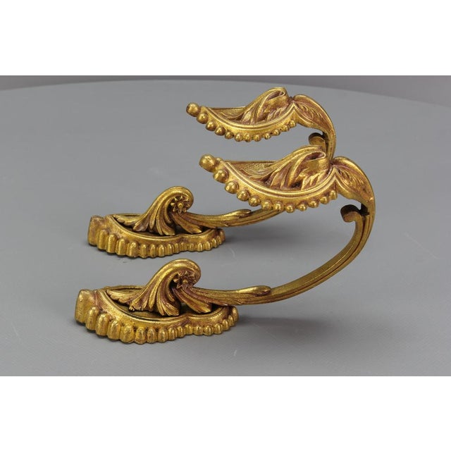 Gold Early 20th Century French Bronze Curtain Tiebacks, 1890s, Set of 2 For Sale - Image 8 of 18
