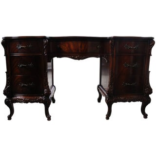 French Mahogany Vanity Desk For Sale