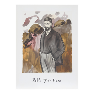 Portrait d'Un Homme Debout Avec Barbiche, Poster After Pablo Picasso